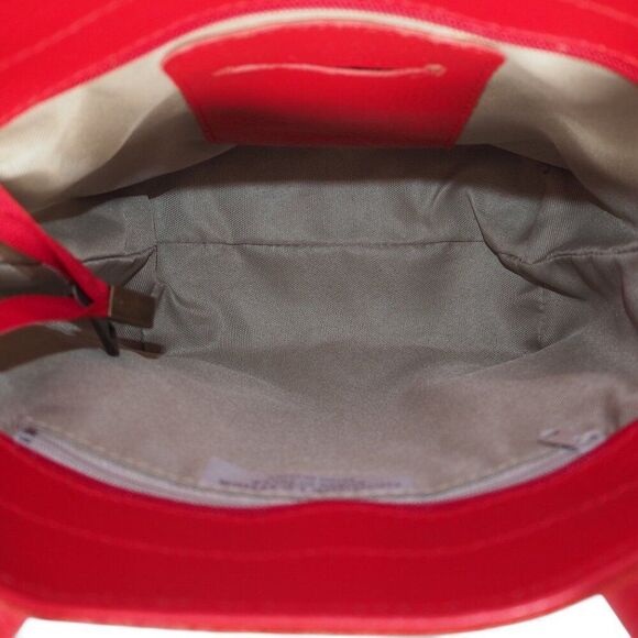 Massimo Castelli Croc Embossed Leather Purse Handbag Red 8.5"x10.5"x4.5" - Picture 10 of 15